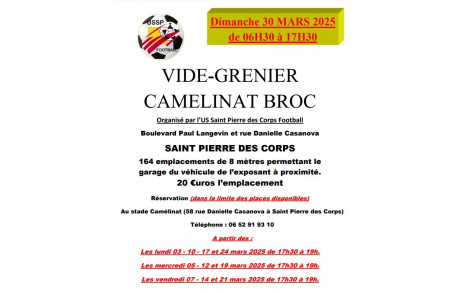 BROCANTE DU 30 MARS 2025